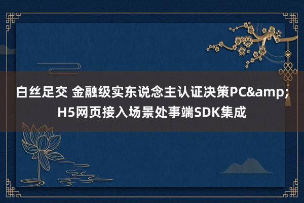 白丝足交 金融级实东说念主认证决策PC&H5网页接入场景处事端SDK集成