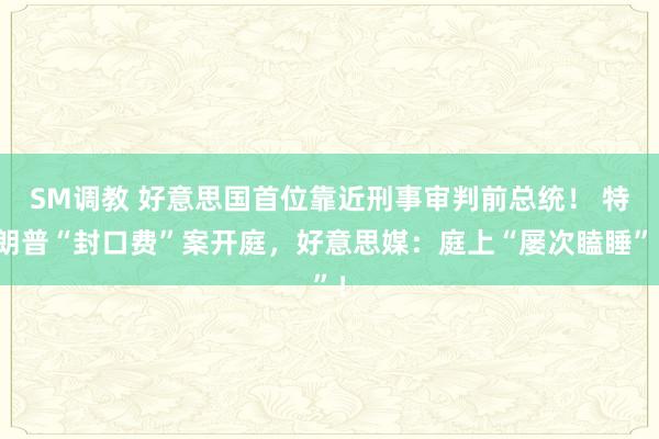 SM调教 好意思国首位靠近刑事审判前总统！ 特朗普“封口费”案开庭，好意思媒：庭上“屡次瞌睡”！